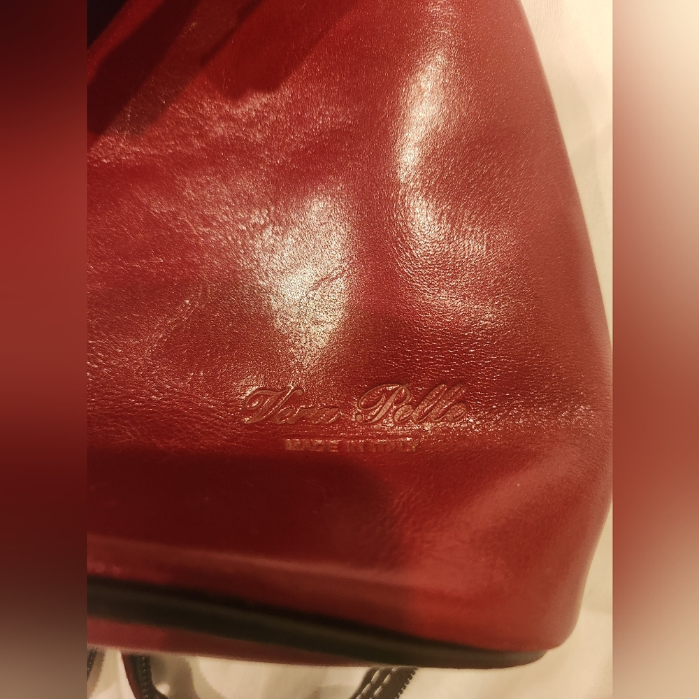 Vera PELLE Red Leather Backpack - Picture 5 of 6